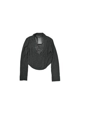 Outcast Kessia Top in Black Pinstripe